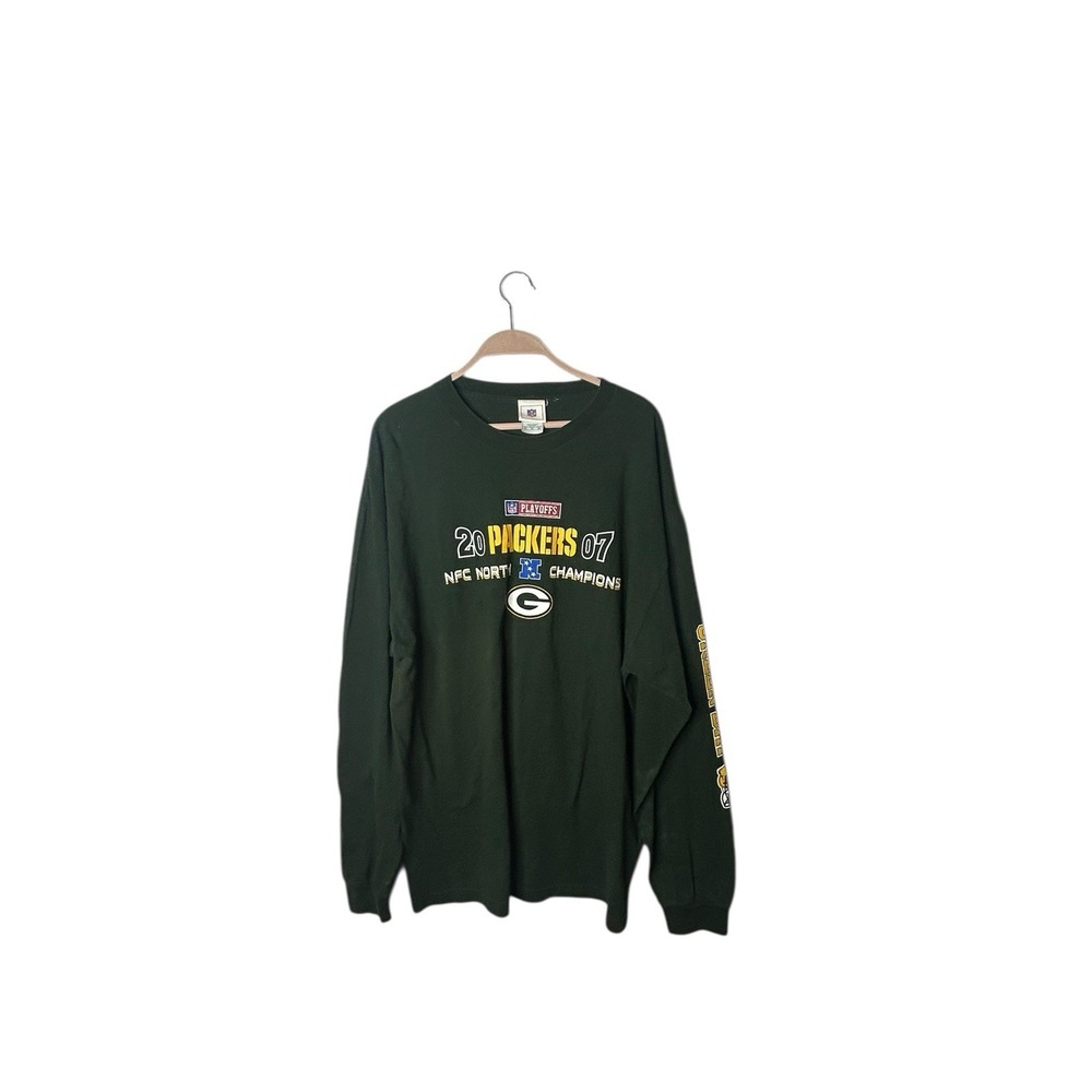 Green Bay Packers Long Sleeve Shirt, XL , Green, 2007 NFC‎ North Champions